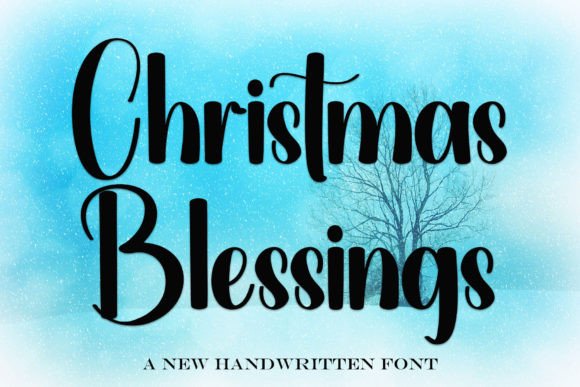 Elevate Designs with Christmas Blessings Font