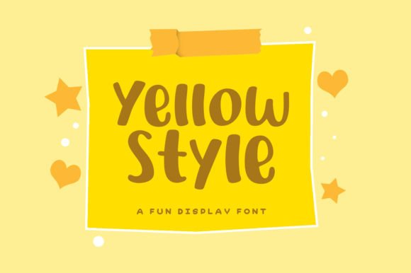 Yellow Style: A Playful Font for Bold Designs